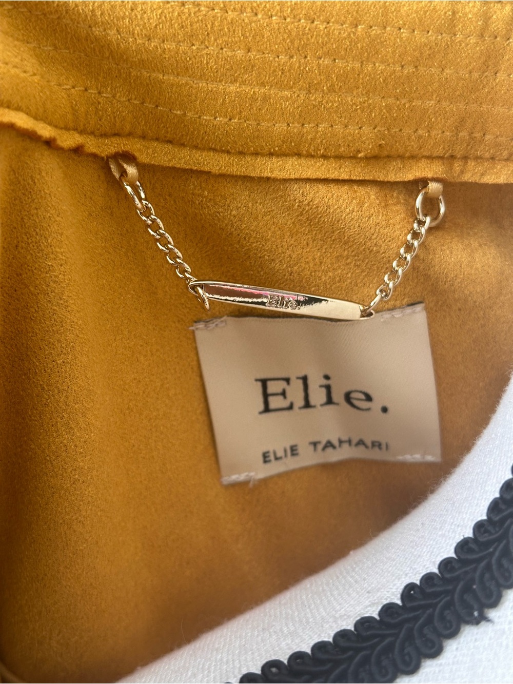 NWT Elie Tahari Mustard Trench Trendy City Pea Coat - Picture 4 of 11